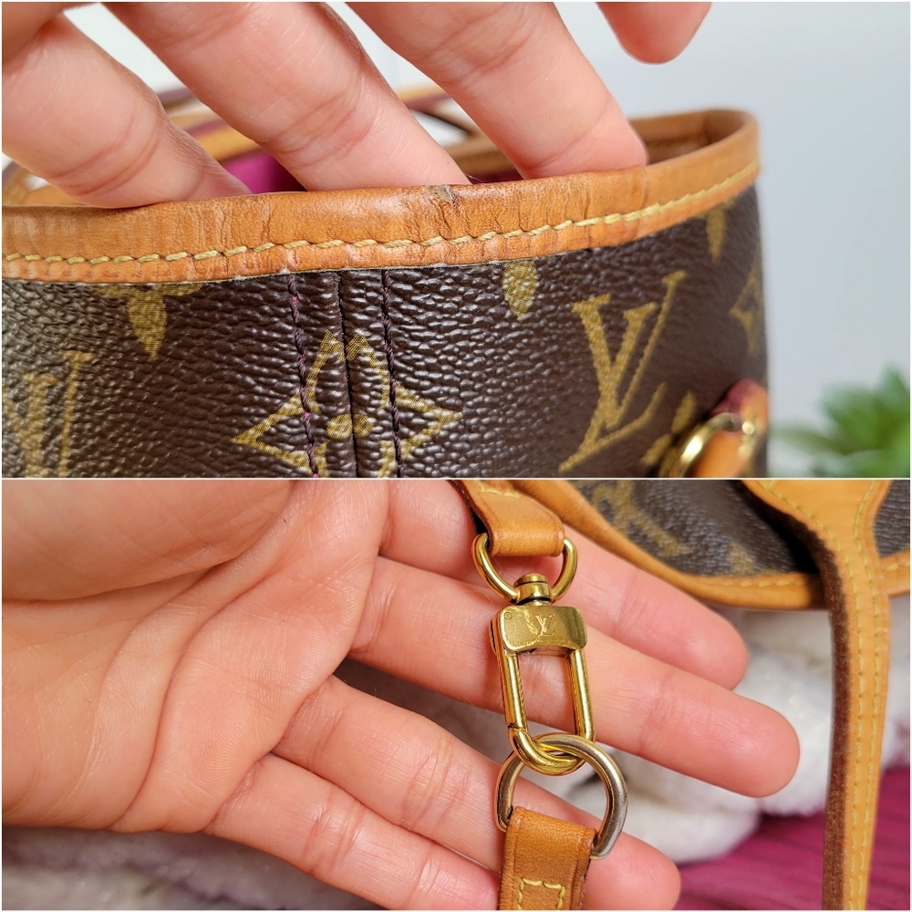 Louis Vuitton Neverfull MM Monogram "PEONY Hot Pink Interior" Tote Bag - Picture 11 of 17